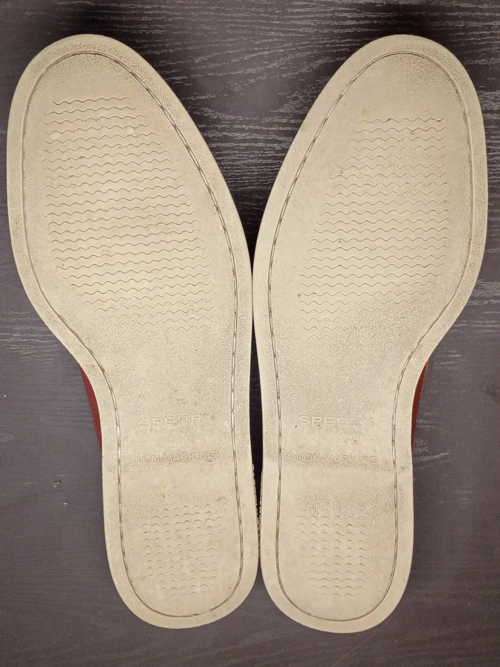 Sperry GOLD CUP Men's 10M Red-Brown Leather Boat Shoes. Tan Trim/Laces.